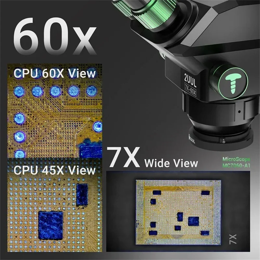 2UUL MC7060-A1 Microscope, Black - Image 3