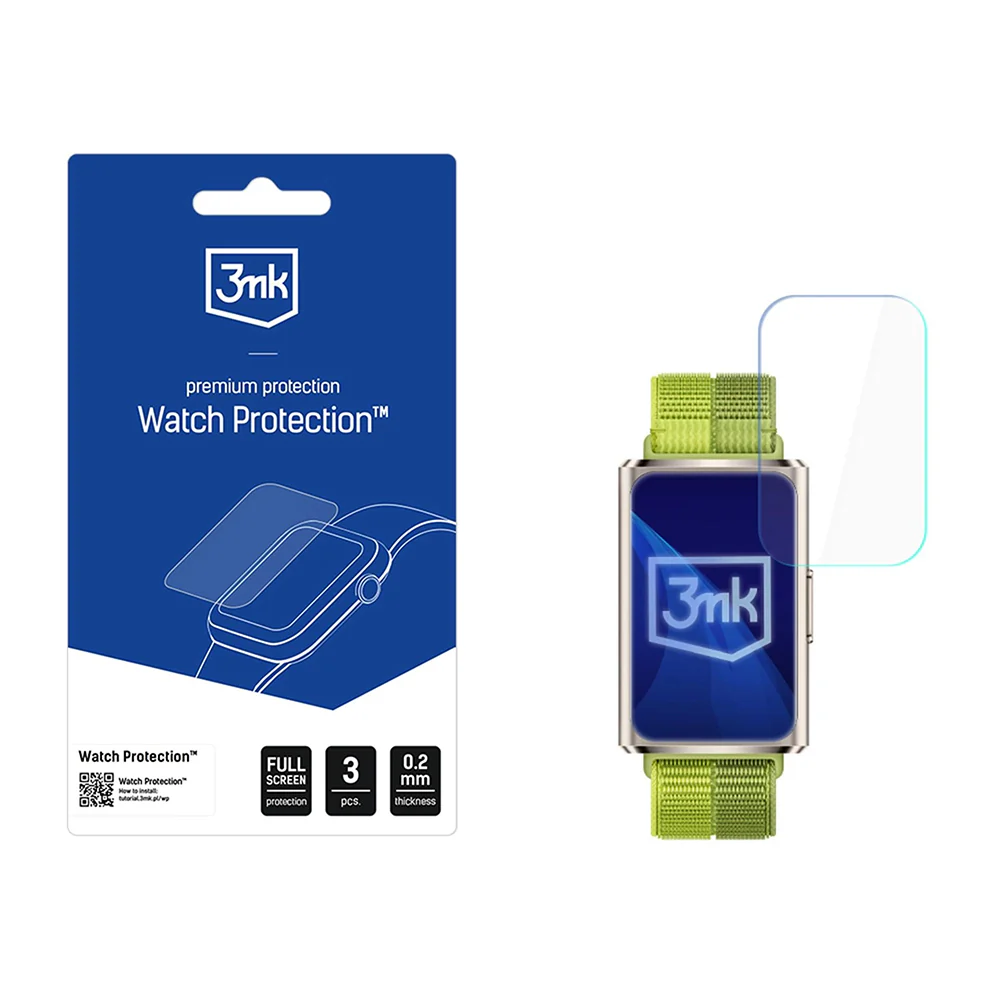 3MK Arc Protection Film for Huawei Band 11 Pro, Set of 3 Pieces, Plastic