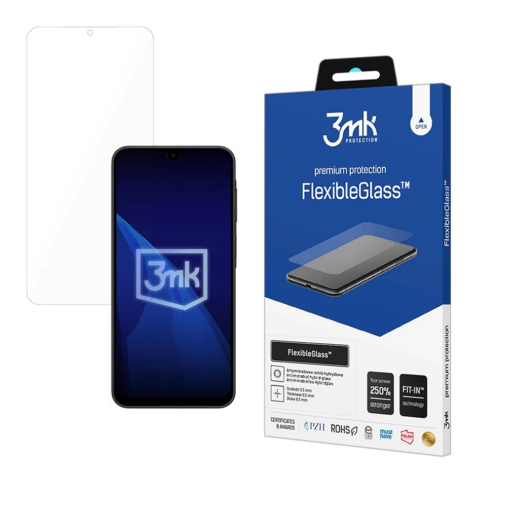 3MK FlexibleGlass Screen Protector for Samsung Galaxy A17 4G / A17 5G / A16 5G A166 / A16 4G A165, Flexible Glass, Full Glue