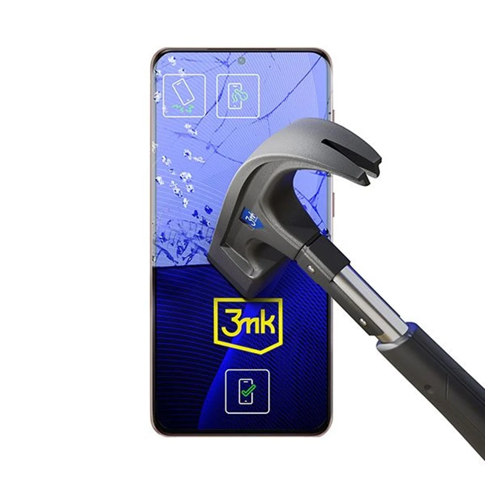 3MK FlexibleGlass Screen Protector for Samsung Galaxy S21 FE 5G G990, Flexible Glass, Full Glue - Image 2