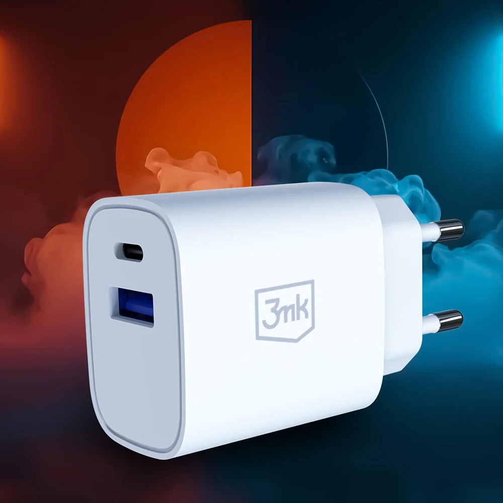3MK FlowPower Network Charger, 25W, 1 x USB-A - 1 x USB-C, White - Image 4