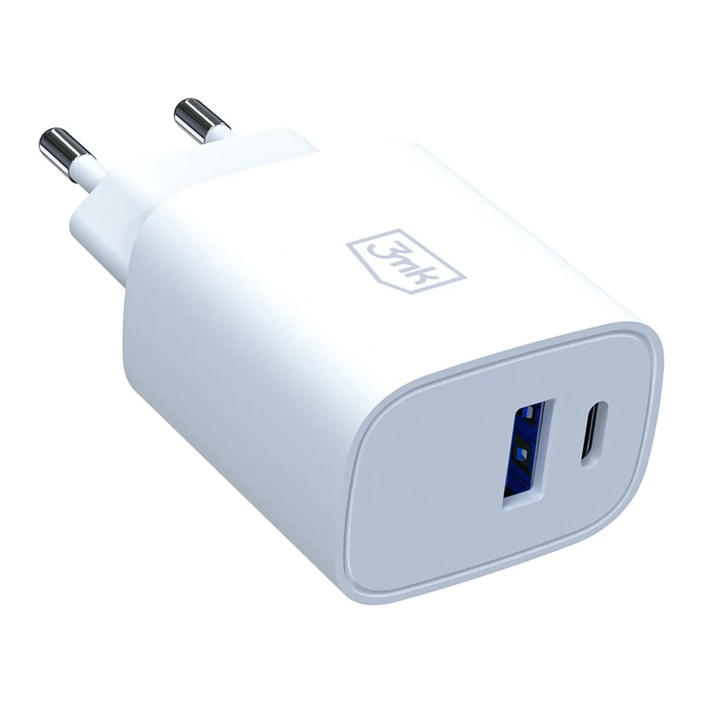 3MK FlowPower Network Charger, 30W, 1 x USB-A - 1 x USB-C, White - Image 2