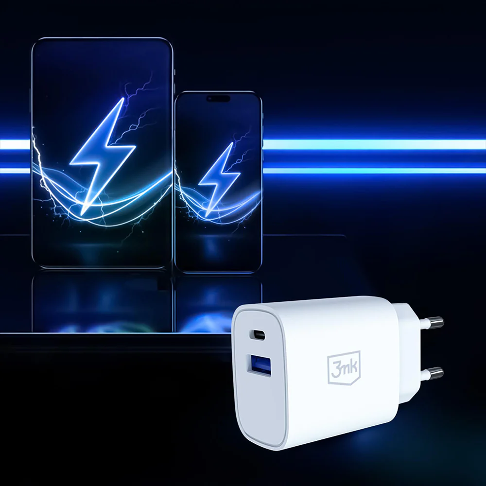 3MK FlowPower Network Charger, 30W, 1 x USB-A - 1 x USB-C, White - Image 6