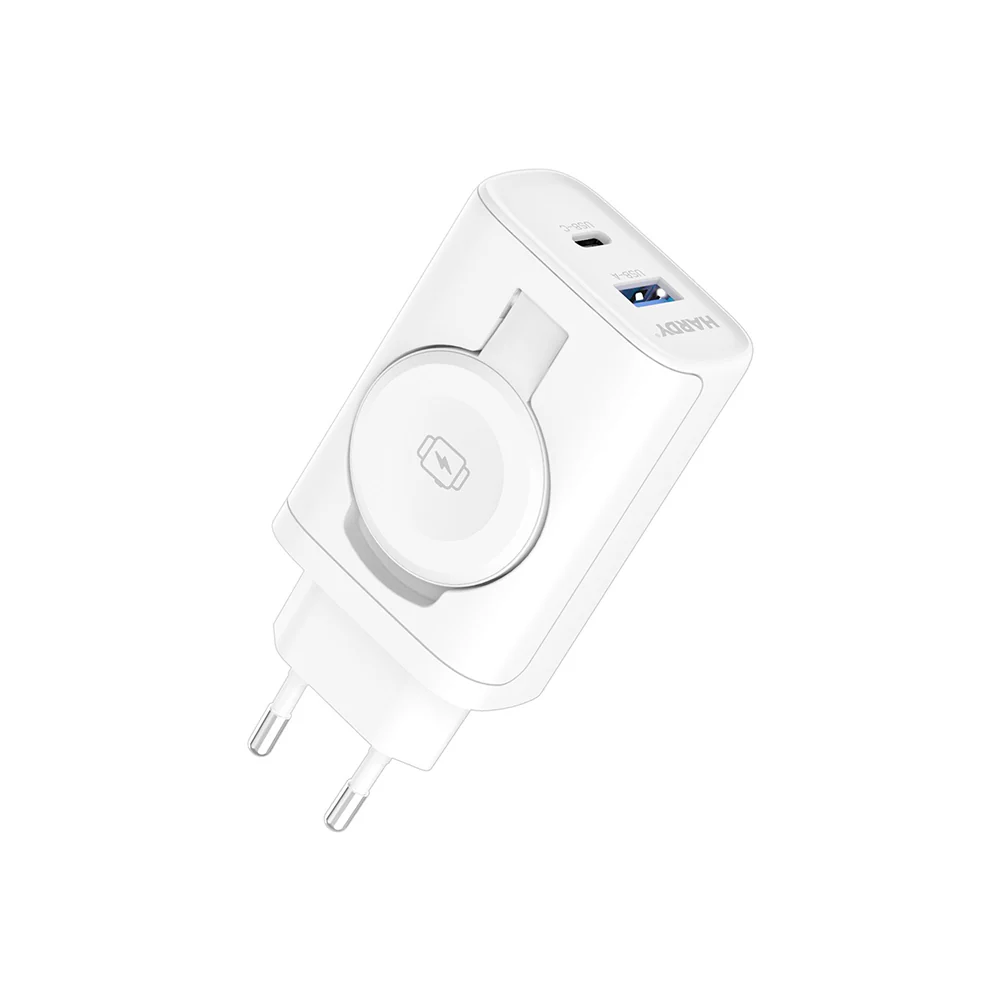 3MK Hardy 2in1 Network Charger, 33W, 3A, 1 x USB-A - 1 x USB-C, White - Image 3