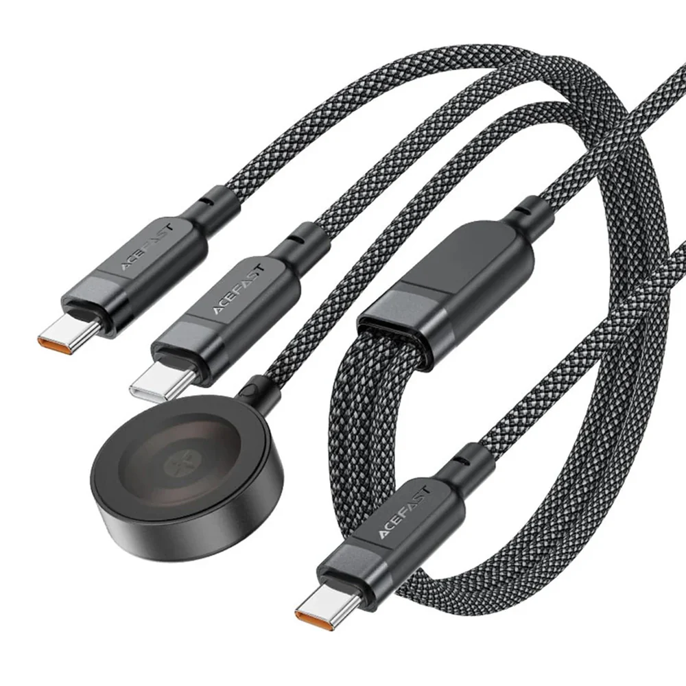 Acefast 4in1 Wireless Charger for Apple Watch Series, USB-C, Black
