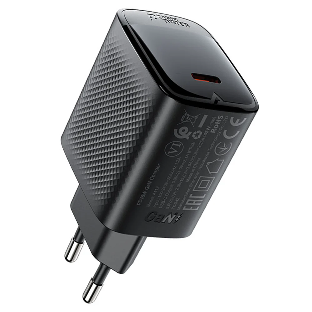 Acefast A112 Network Charger, 45W, 3A, 1 x USB-C, Black - Image 4
