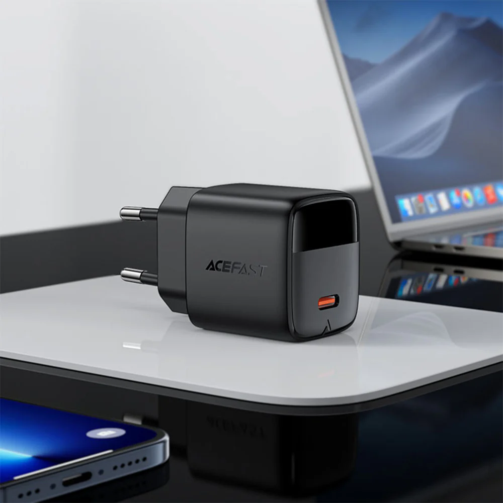 Acefast A113 Display Network Charger, 20W, 3A, 1 x USB-C, Black - Image 5