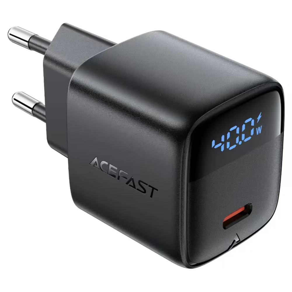 Acefast A135 Display Wall Charger, 40W, 3A, 1 x USB-C, Black - Image 3