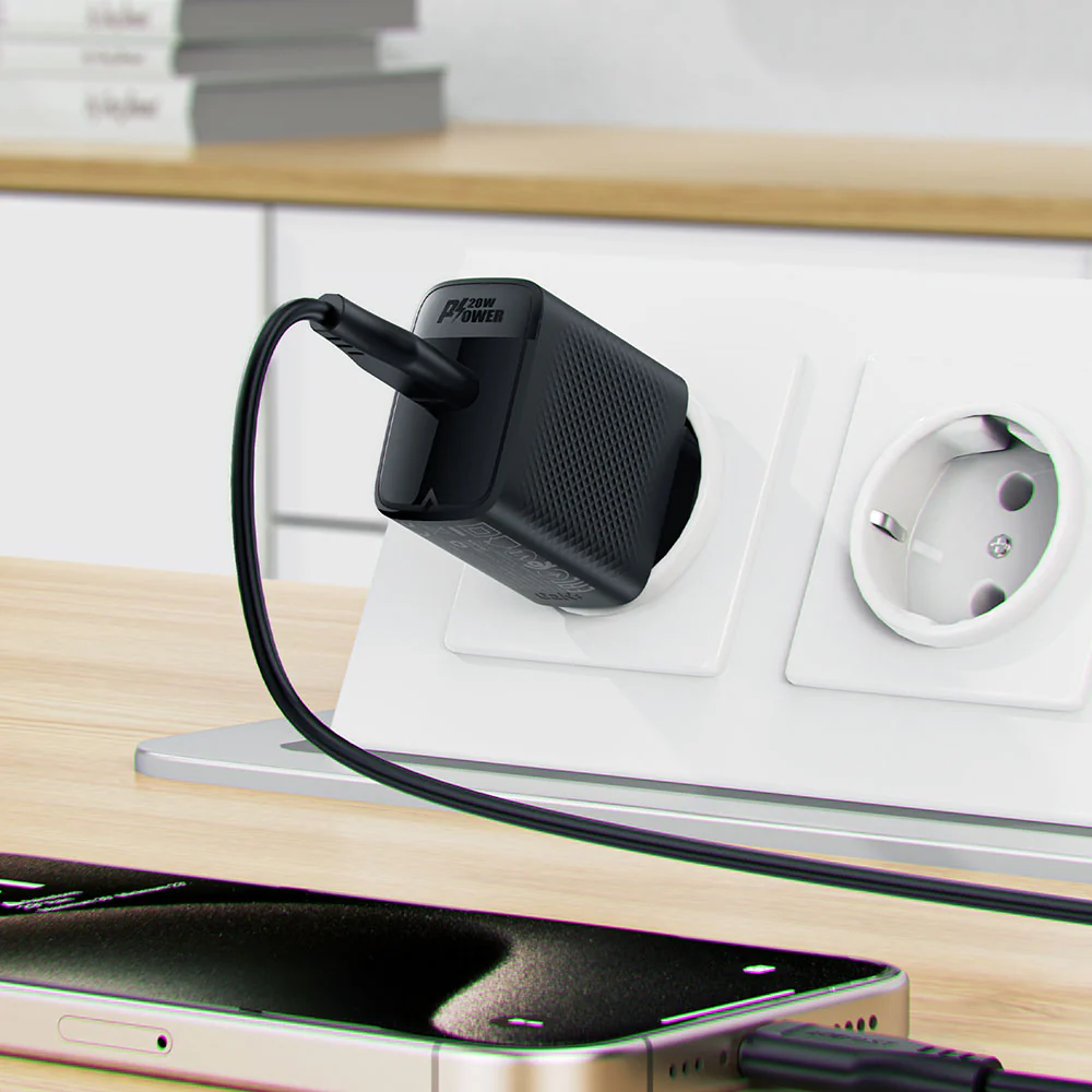 Acefast A82 Network Charger, 20W, 3A, 1 x USB-C, Black - Image 5