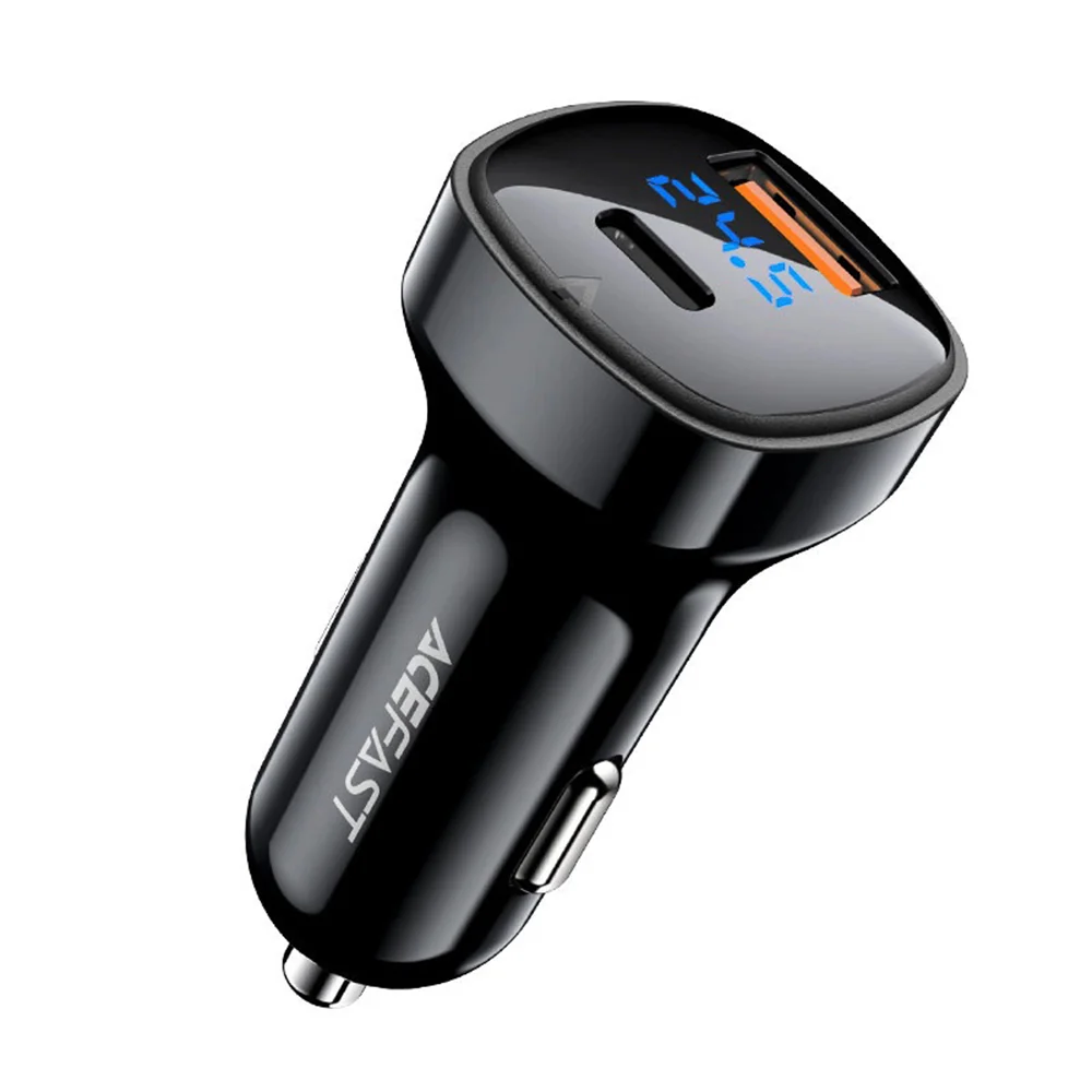 Acefast B4 Car Charger, 66W, 3A, 1 x USB-A - 1 x USB-C, Black - Image 4