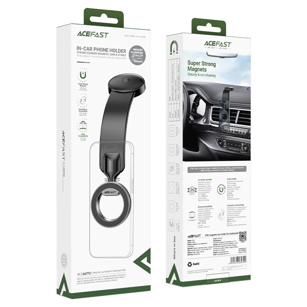 Acefast D36 Magnetic Car Holder, Universal, Black - Image 7