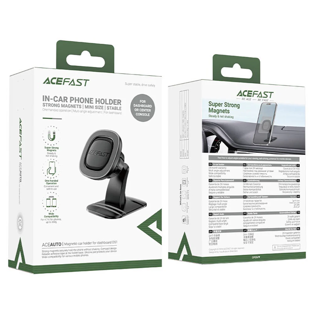 Acefast D51 Magnetic Car Holder, Universal, Black - Image 7