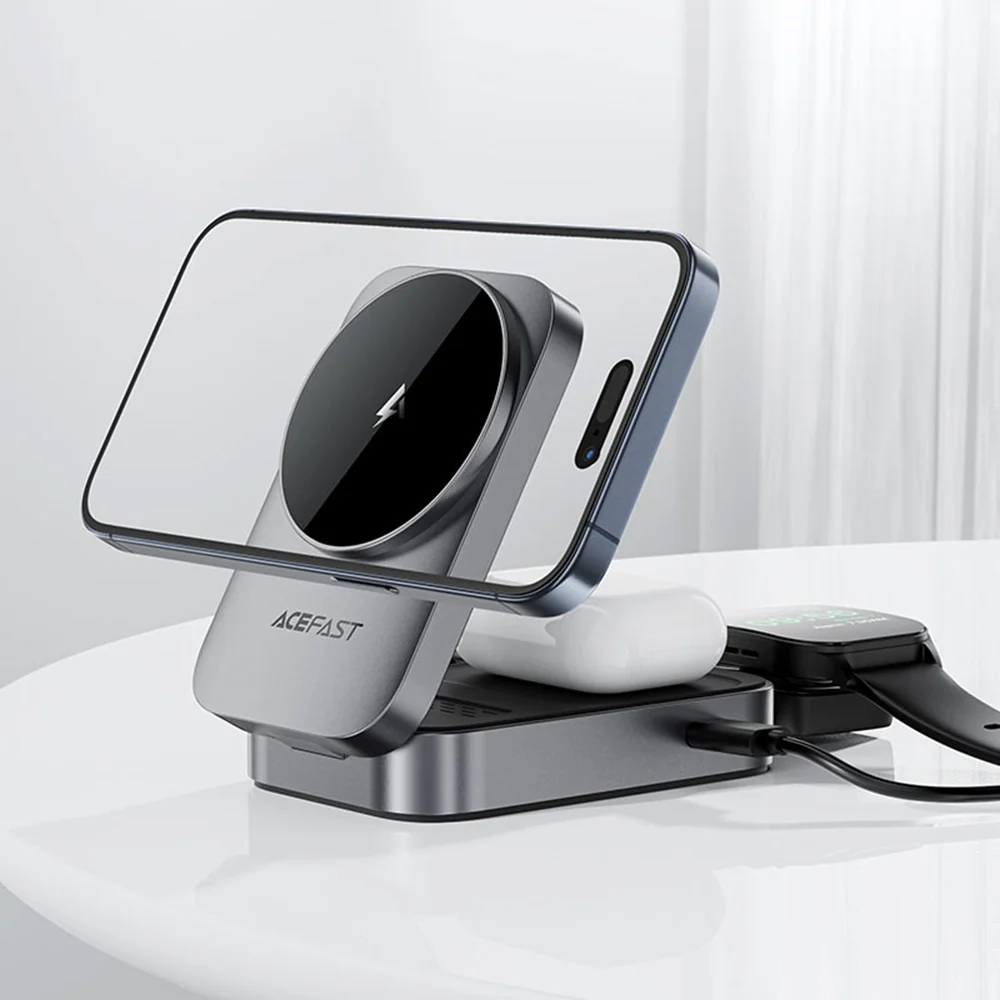 Acefast E22 3in1 Wireless Network Charger, 22.5W, 1.67A, Gray - Image 4