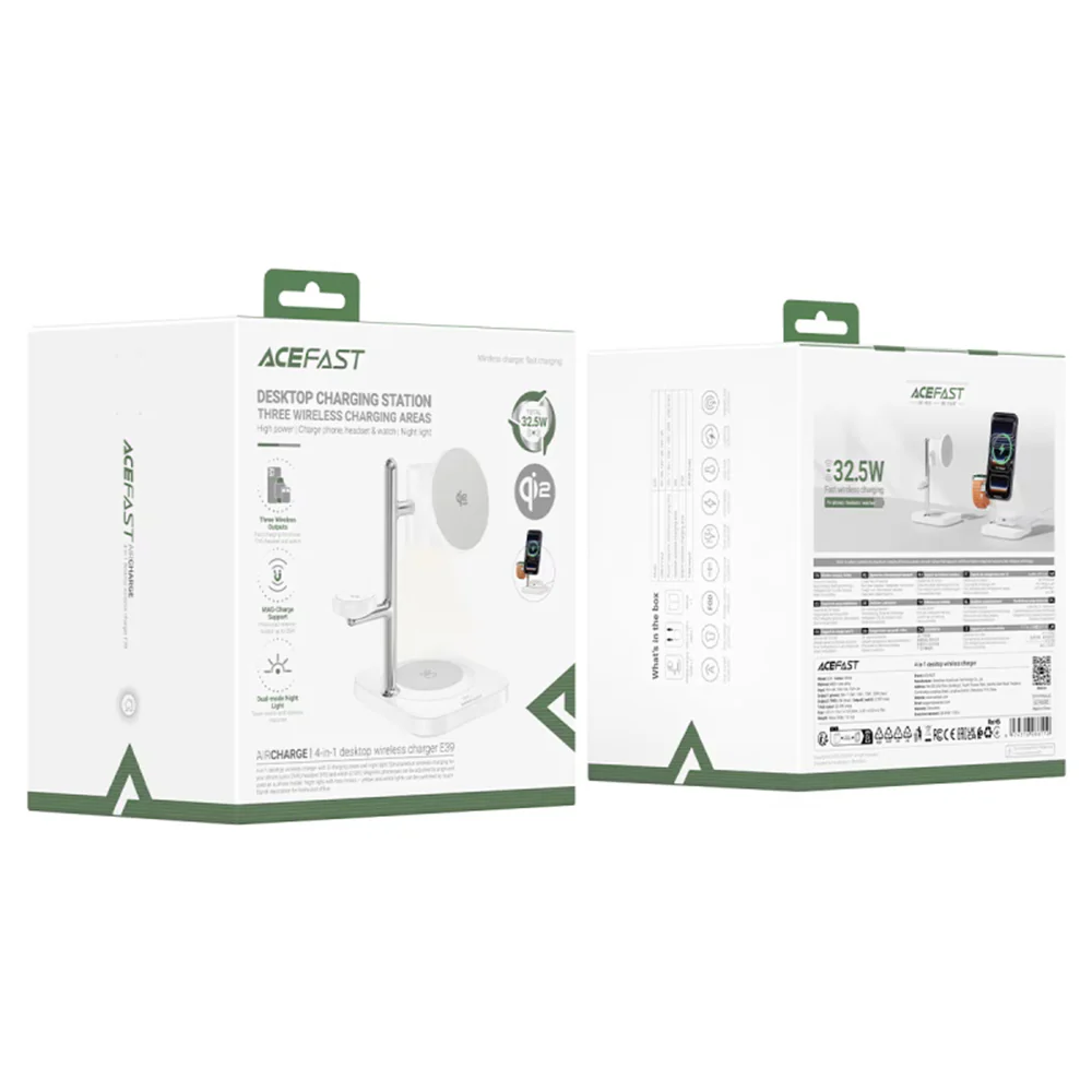 Acefast E39 3in1 Wireless Network Charger, 32.5W, White - Image 7