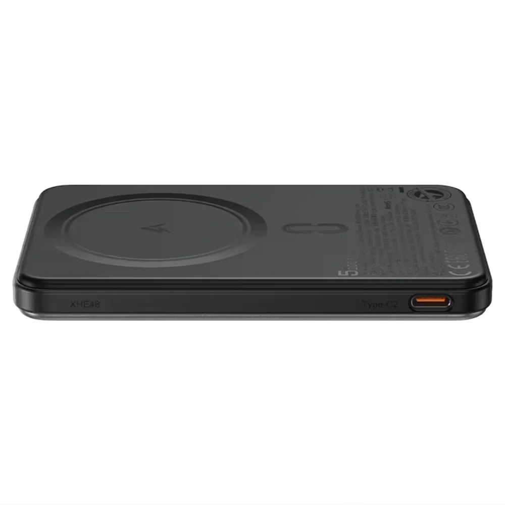 Acefast M30 Wireless External Battery, 5000mAh, 20W, PD + FQI, 1 x QI - 2 x USB-C, Black - Image 5