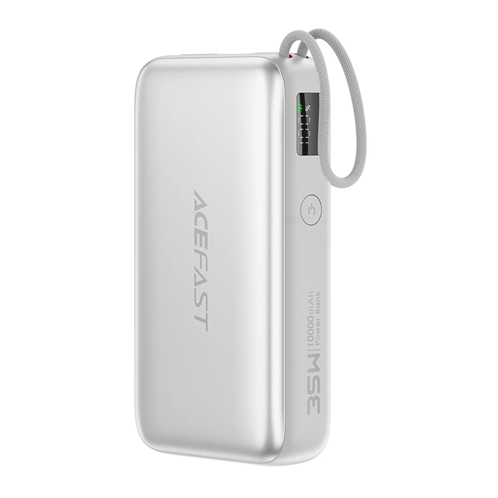 Acefast M32 External Battery, 10000mAh, 35W, PD, 2 x USB-C, Silver