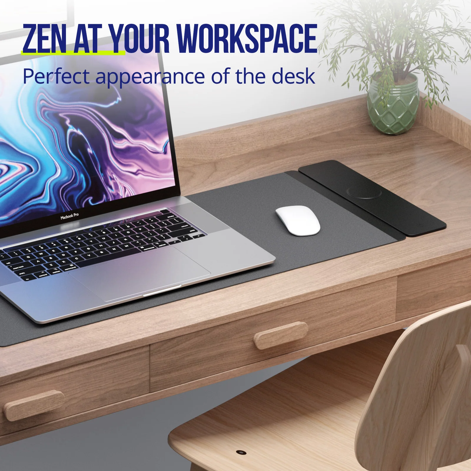 Allity MousePad. ALP-100 4in1 with Wireless Charging for Phone / Watch / Earphones, Black - Image 6