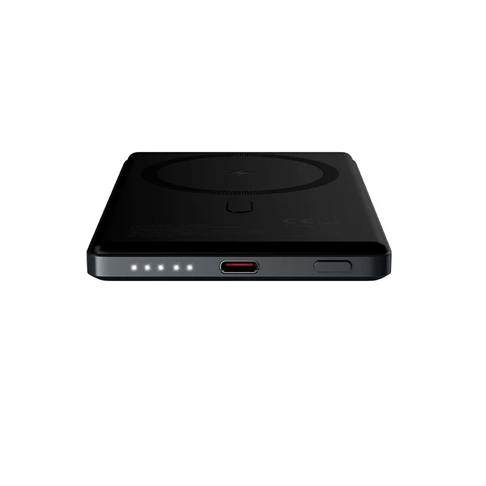 Allity Wireless External Battery. APB-300, 5000mAh, 20W, PD + QC, 1 x QI - 1 x USB-C, Gray - Image 4