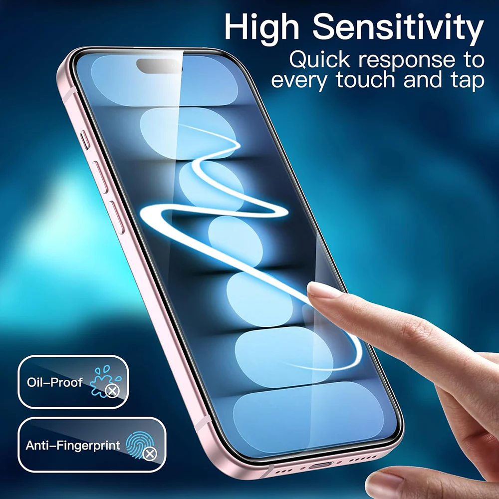 Anank 1X Reinforced Screen Protector for Apple iPhone 16, Tempered Glass, Full Glue, 3D, Set of 10 pieces - Image 8