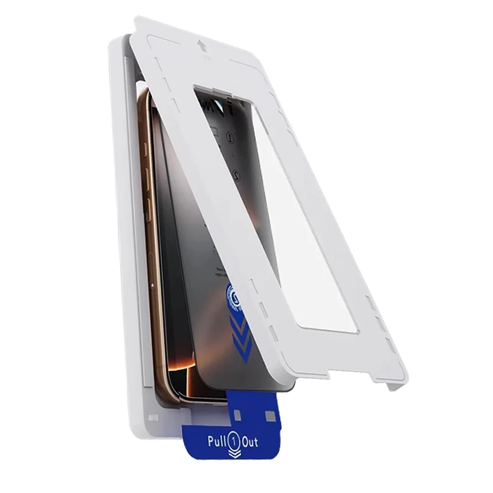 Anank 2X Reinforced Privacy Screen Protector for Apple iPhone 15 Pro Max, Tempered Glass, Full Glue, 2.5D - Image 4