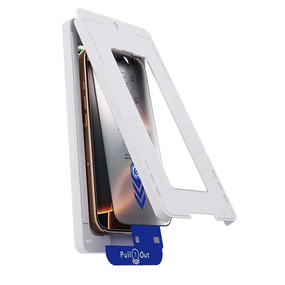 Anank 2X Reinforced Screen Protector for Apple iPhone 16 Pro Max, Tempered Glass, Full Glue, 2.5D, Black - Image 2