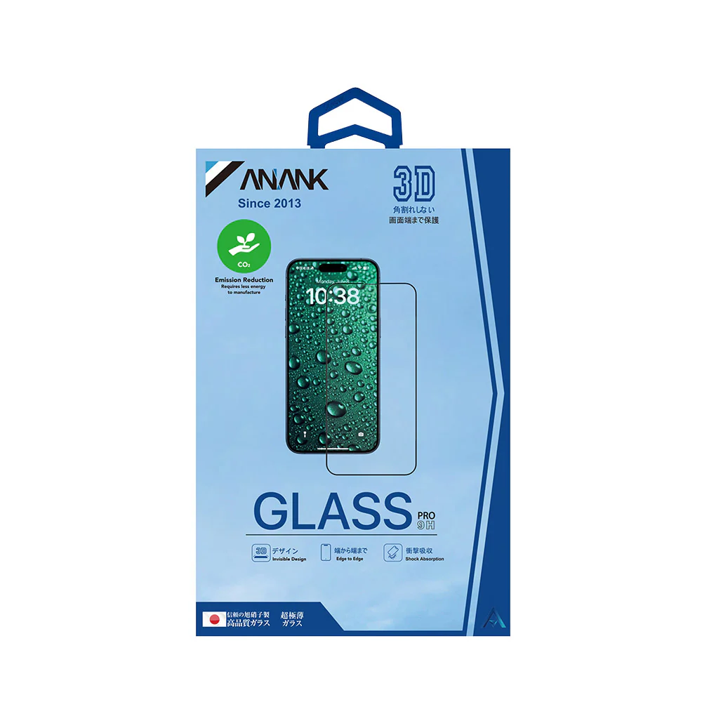 Anank 3X Reinforced Invisible Screen Protector for Apple iPhone 16 Pro Max, Tempered Glass, Full Glue, 3D, Black - Image 4