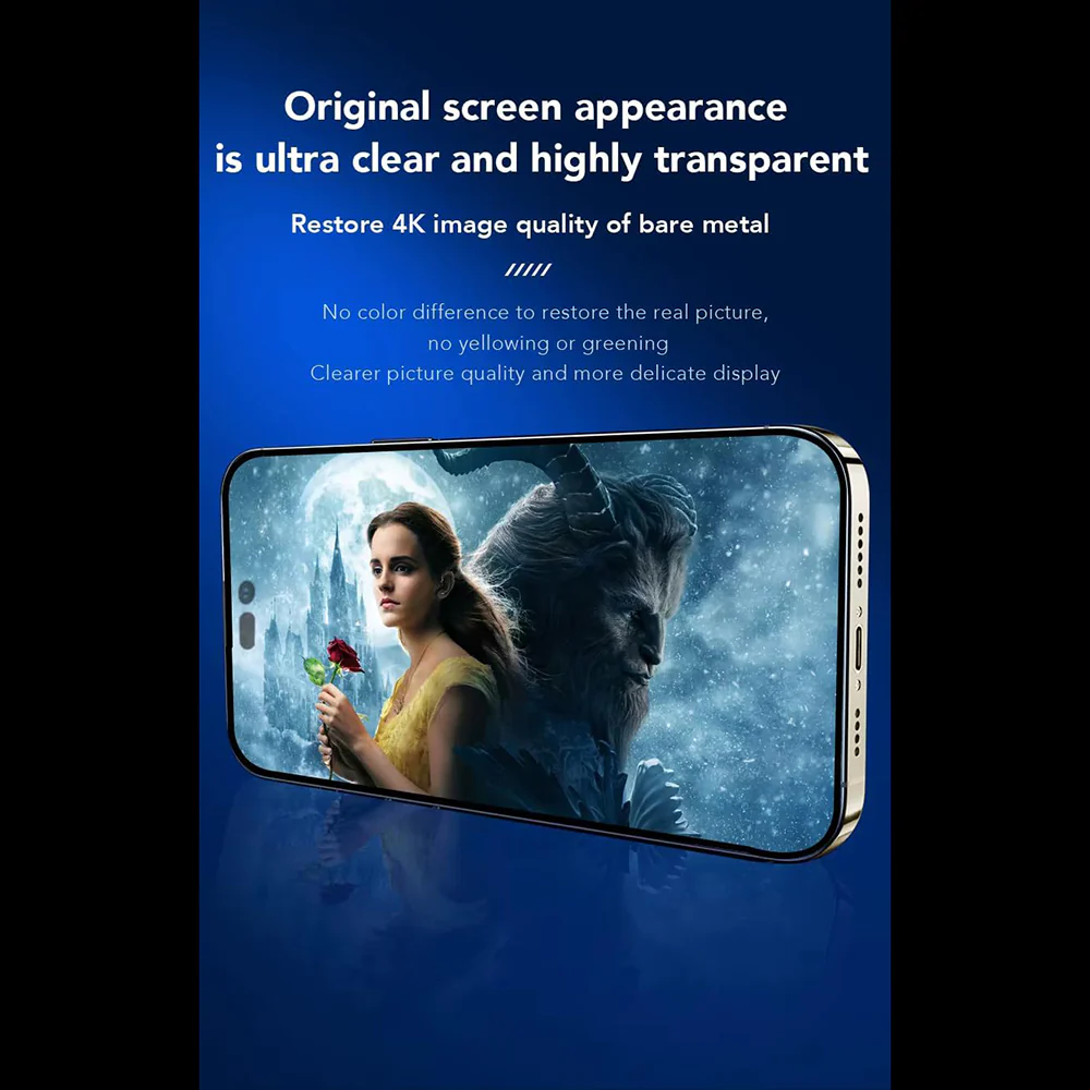 Anank 3X Reinforced Screen Protector for Apple iPhone 16 Pro Max, Tempered Glass, Full Glue, 2.5D, Black - Image 7
