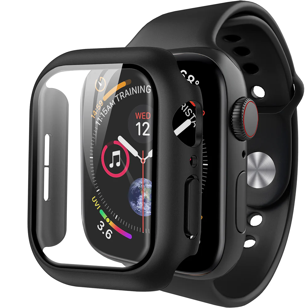 Anank Screen Guard Case for Apple Watch Series 7 41mm, Black - Image 2