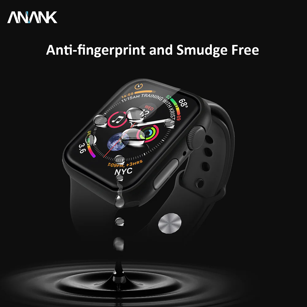Anank Screen Guard Case for Apple Watch Series 7 41mm, Black - Image 8