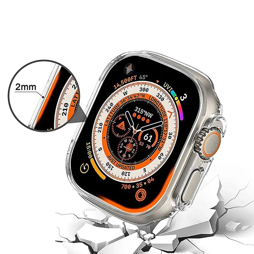 Anank Screen Guard Case for Apple Watch Series 7 45mm, Black - Image 9