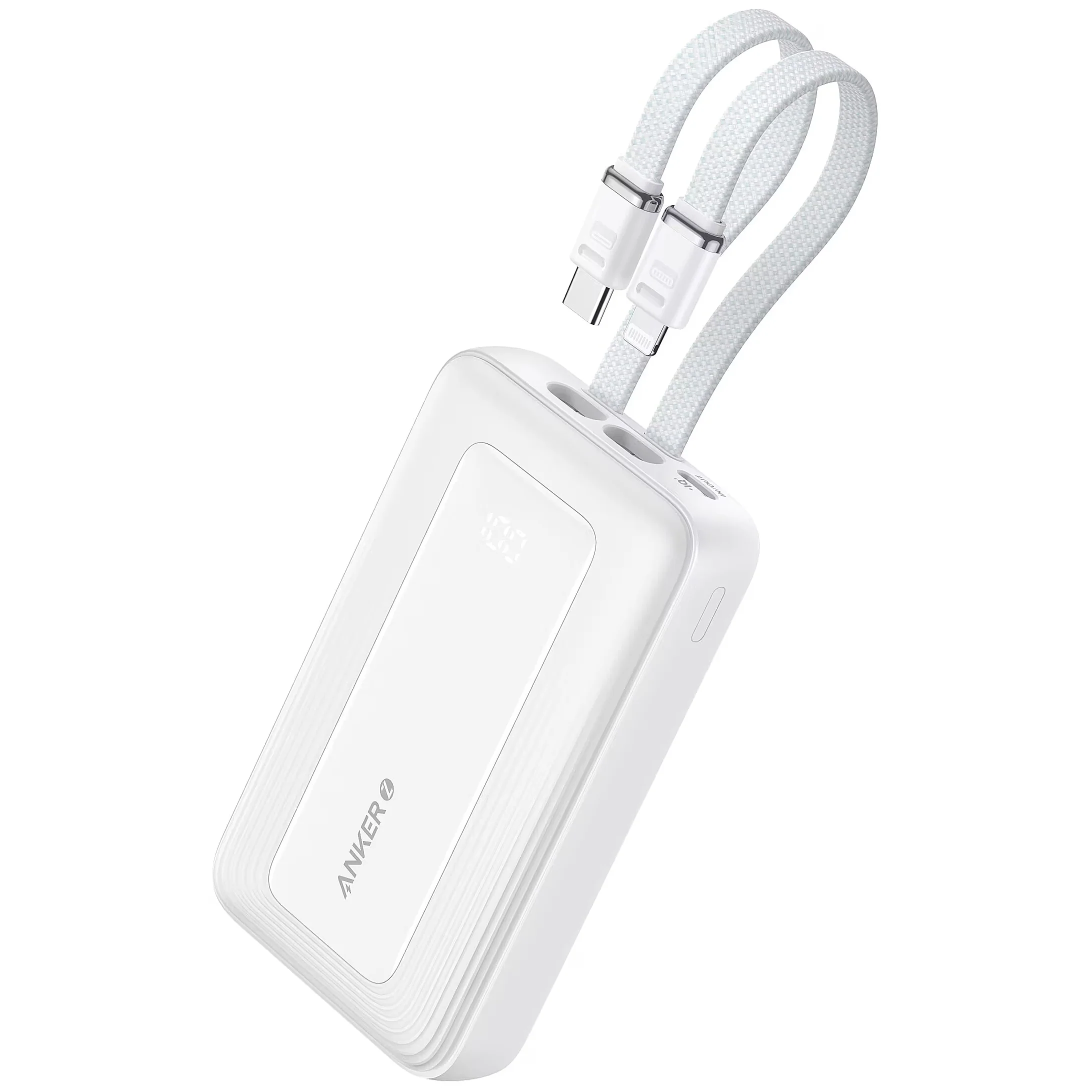 Anker PowerCore External Battery, 20000mAh, 30W, QC + PD, 1 x Lightning - 1 x USB-A - 2 x USB-C, White A1681H21