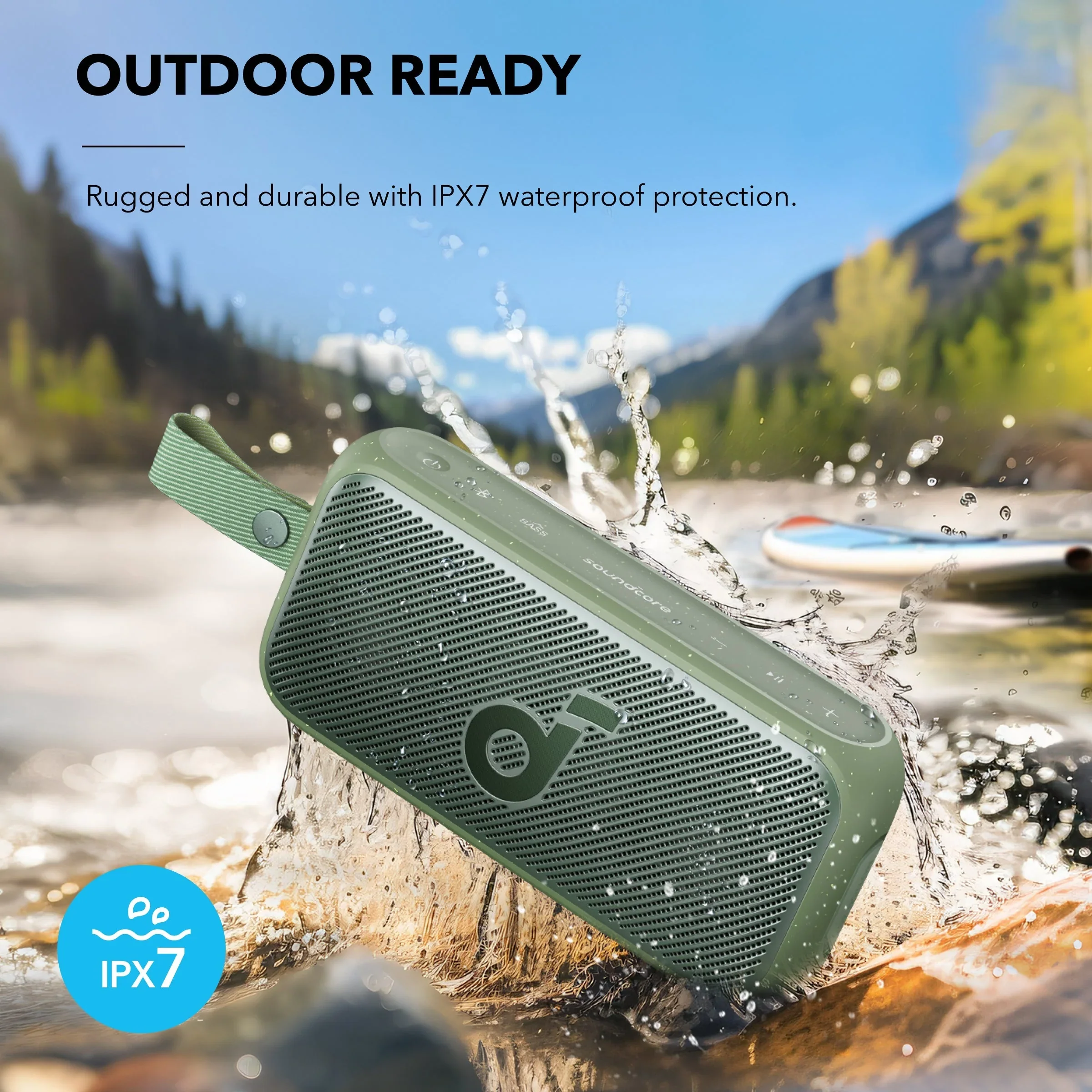 Anker SoundCore Motion 300 Portable Bluetooth Speaker, 30W, TWS, Waterproof, Green A3135061 - Image 5