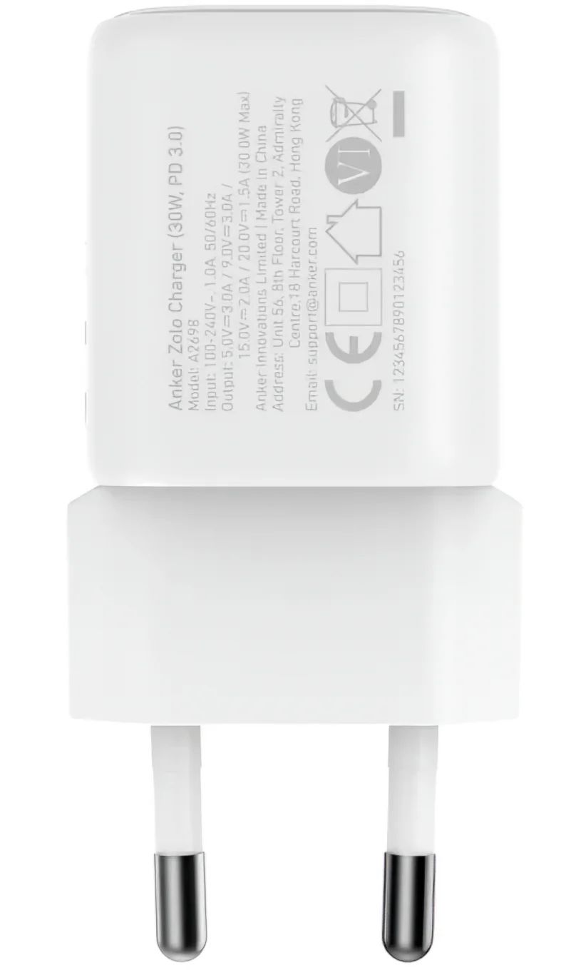 Anker Zolo Network Charger, 30W, 3A, 1 x USB-C, White A2698G21 - Image 6
