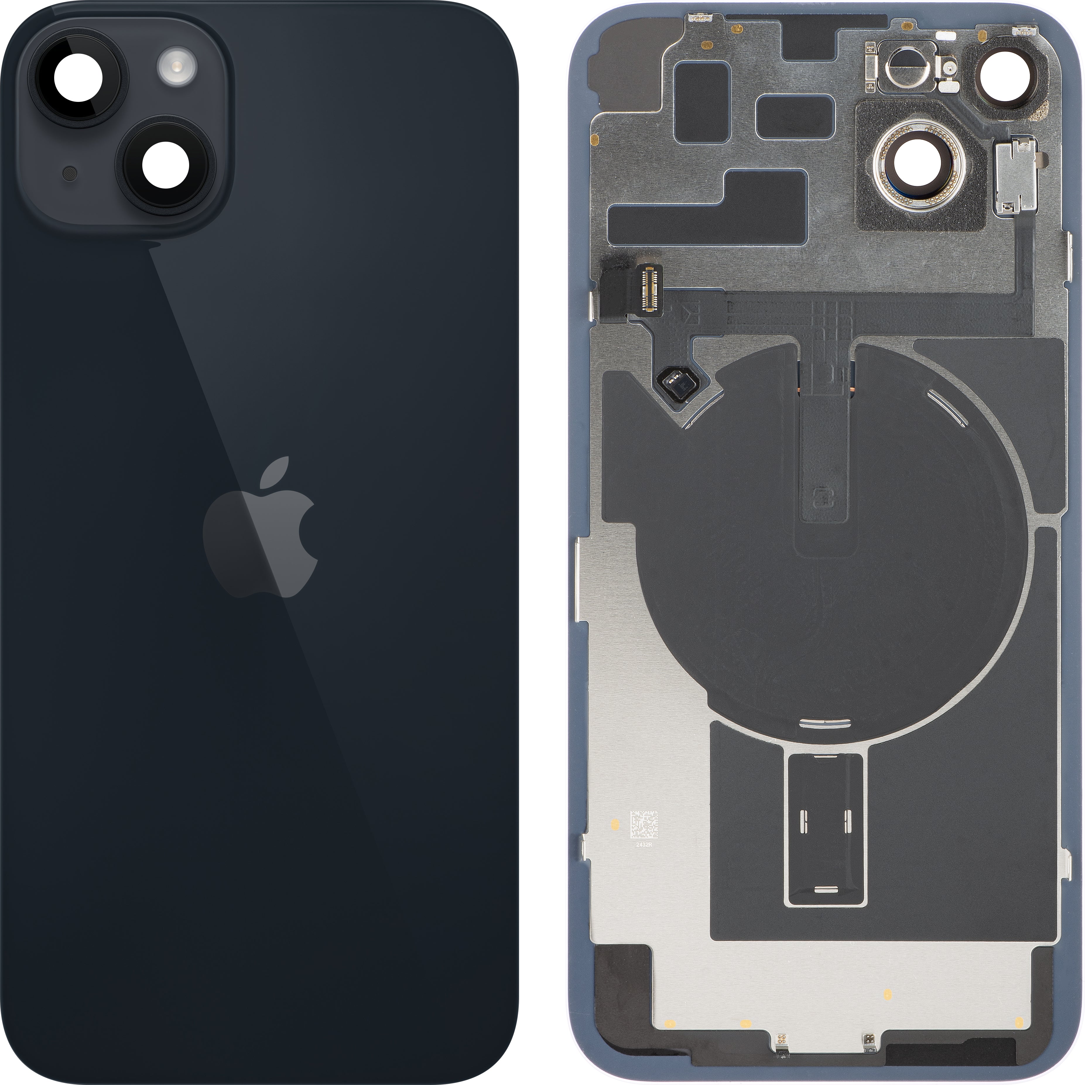 Apple iPhone 14 Plus Battery Cover, With Middle Frame, Full Parts, Black (Midnight), Swap - Image 3