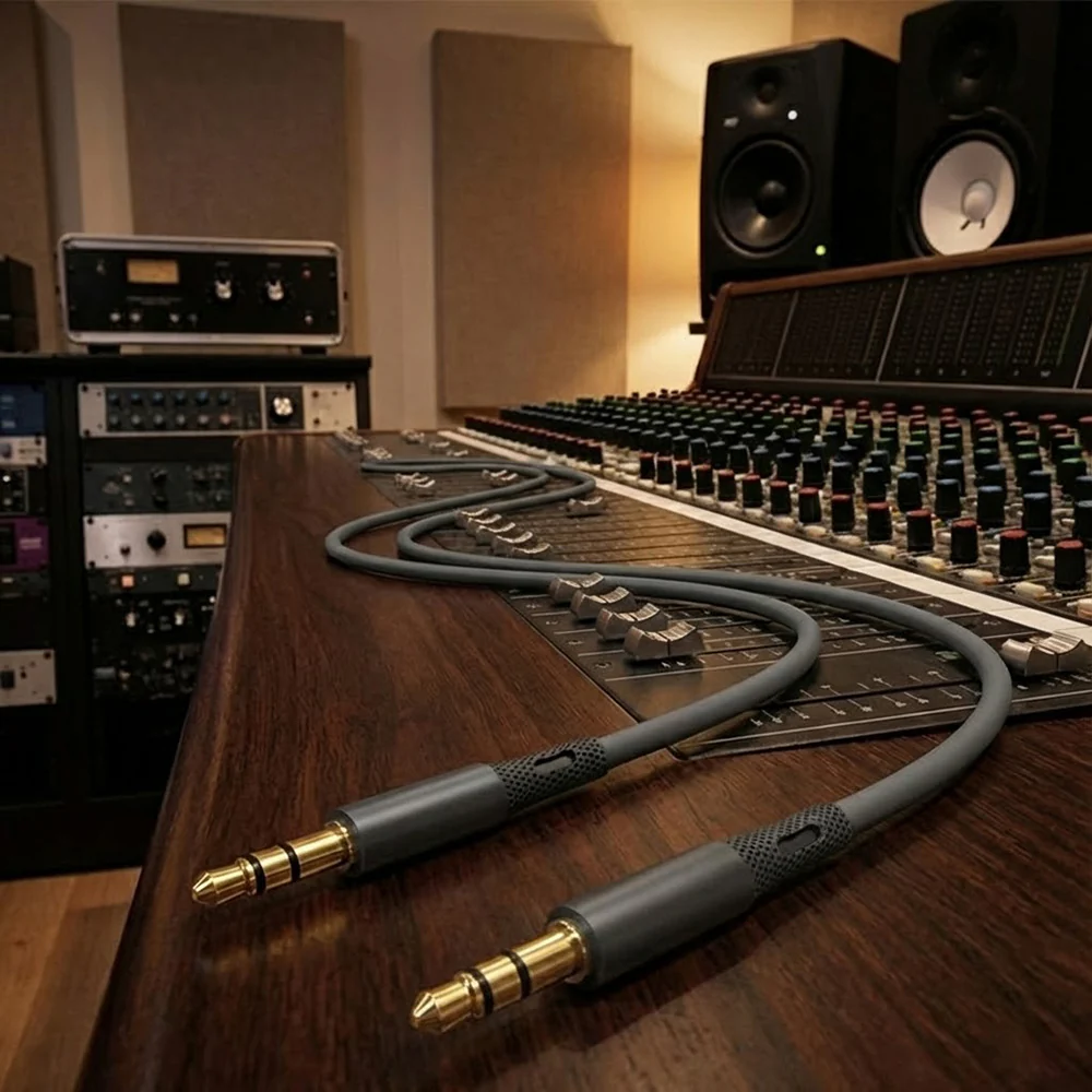 Audio Cable 3.5mm - 3.5mm Techsuit AC3 SoundFlex, 1m, Grey - Image 3