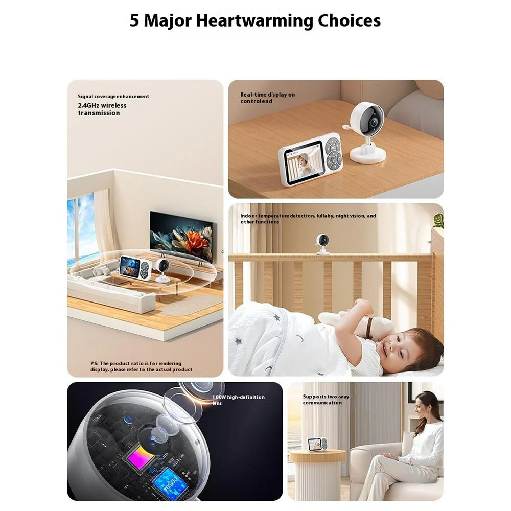 Baby Monitor Yesido KM26, Wi-Fi, White - Image 13