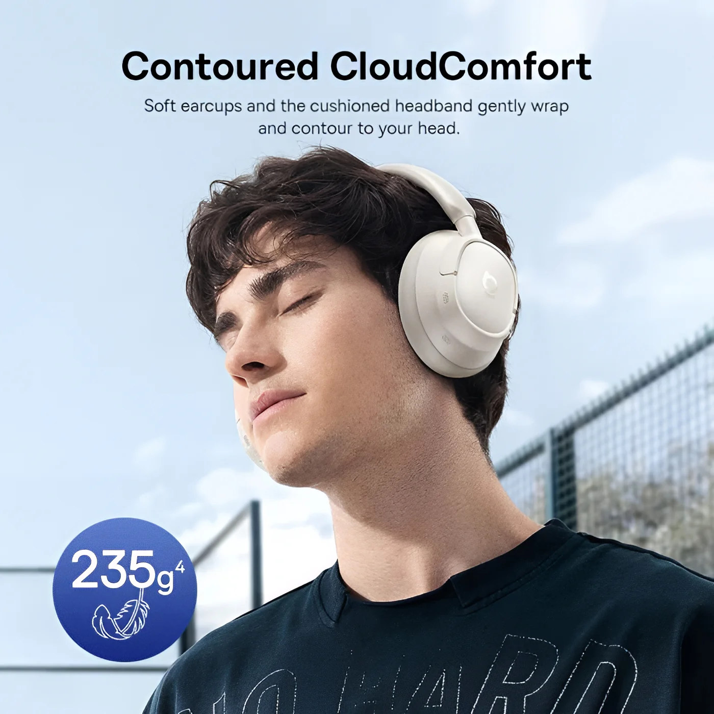 Baseus Bass BH1 NC Bluetooth Handsfree, MultiPoint, A2DP, ANC, White A0203702 - Image 4