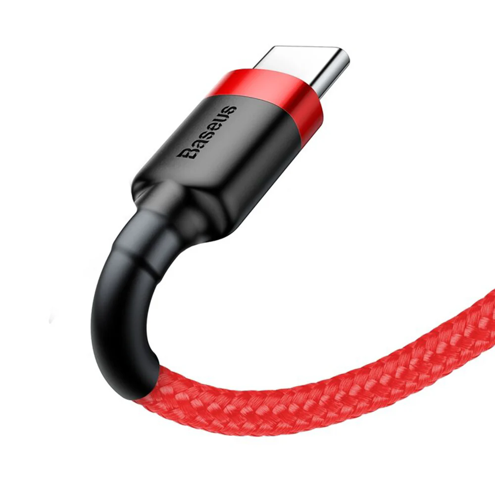 Baseus Cafule USB-A to USB-C Data and Charging Cable, 18W, 3m, Red CATKLF-U09 - Image 3