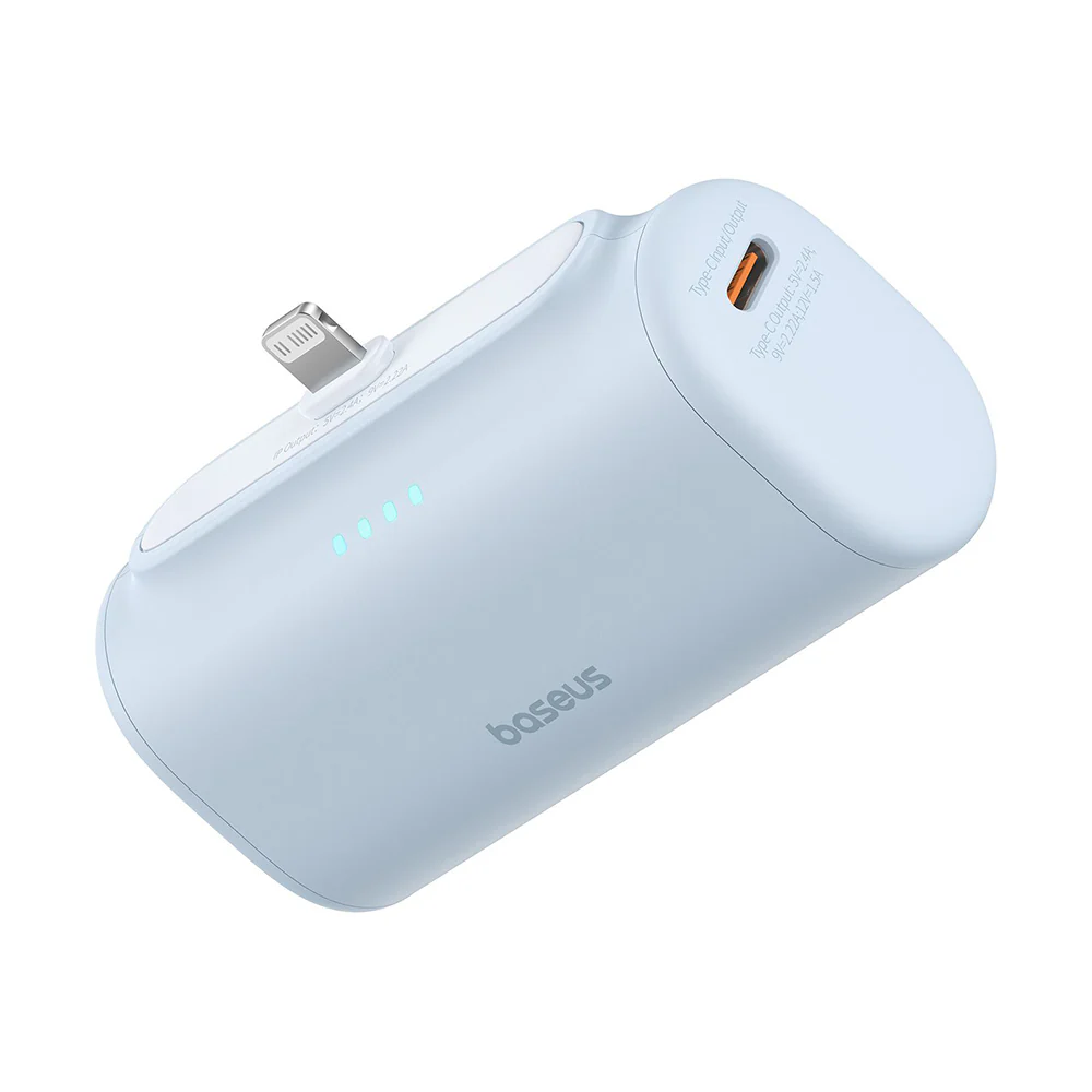 Baseus Compact External Battery, 5000mAh, 20W, PD, 1 x Lightning - 1 x USB-C, Blue P10068307313-00 - Image 3