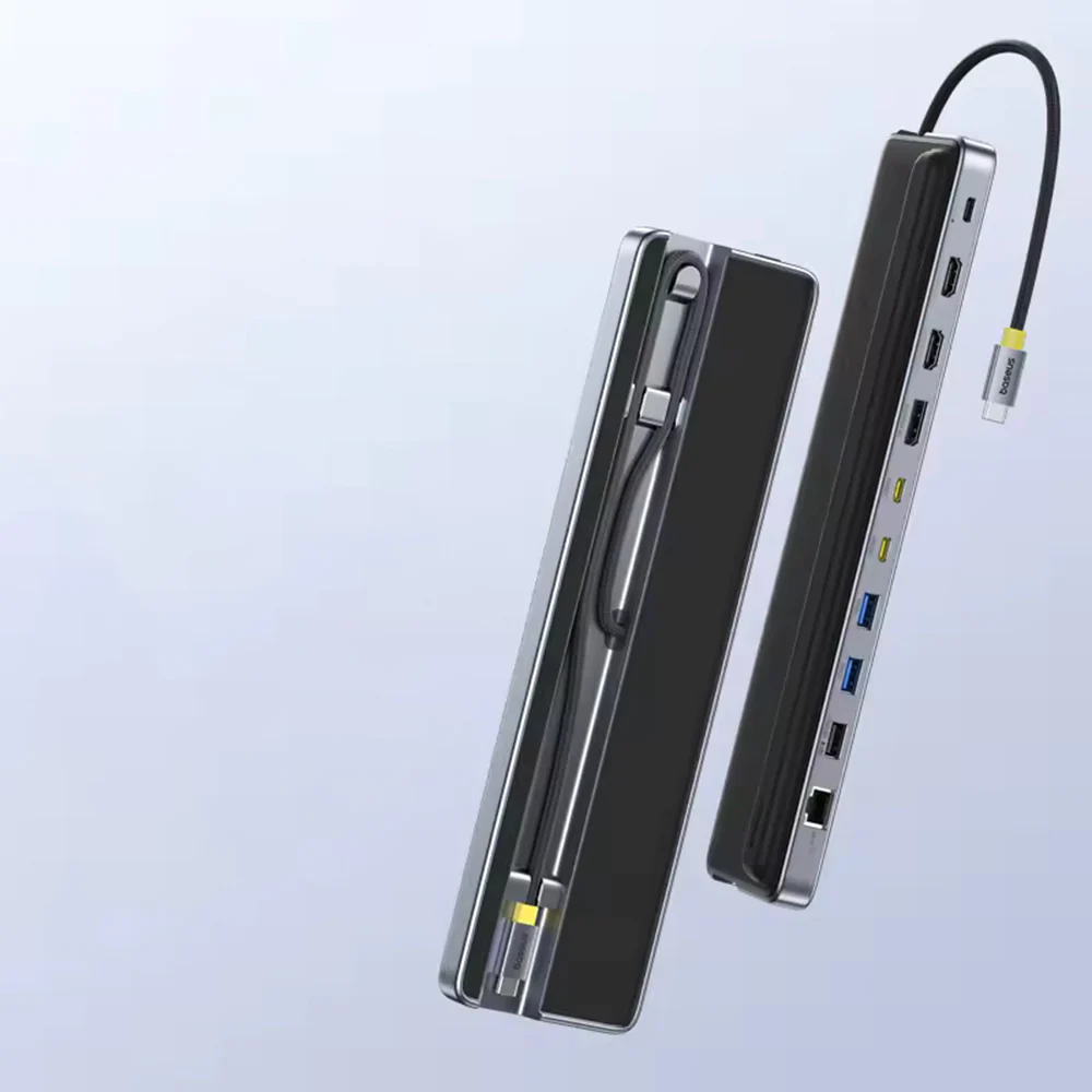 Baseus EliteJoy EH3 USB-C Hub, 12in1, Gray B0114200 - Image 3