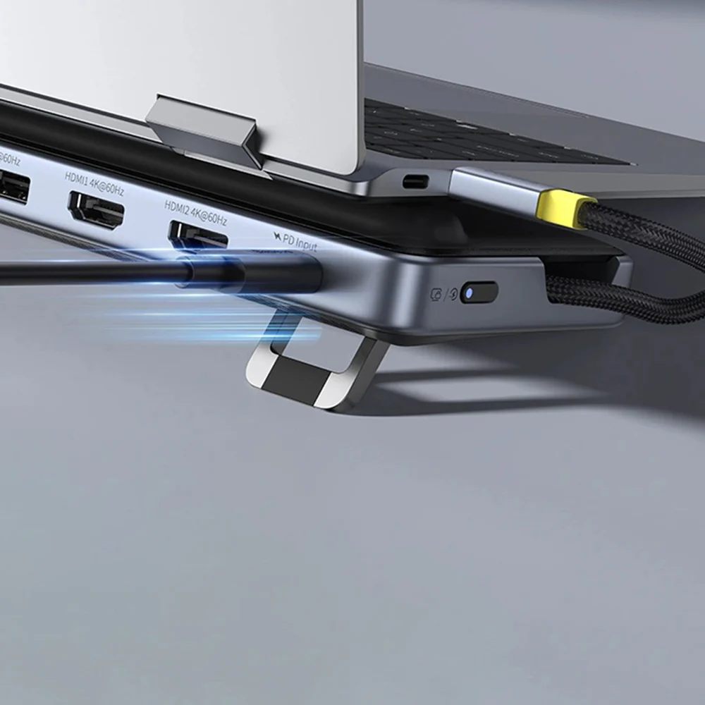 Baseus EliteJoy EH3 USB-C Hub, 12in1, Gray B0114200 - Image 4