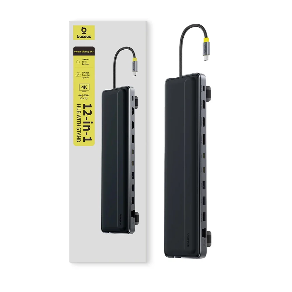 Baseus EliteJoy EH3 USB-C Hub, 12in1, Gray B0114200 - Image 7
