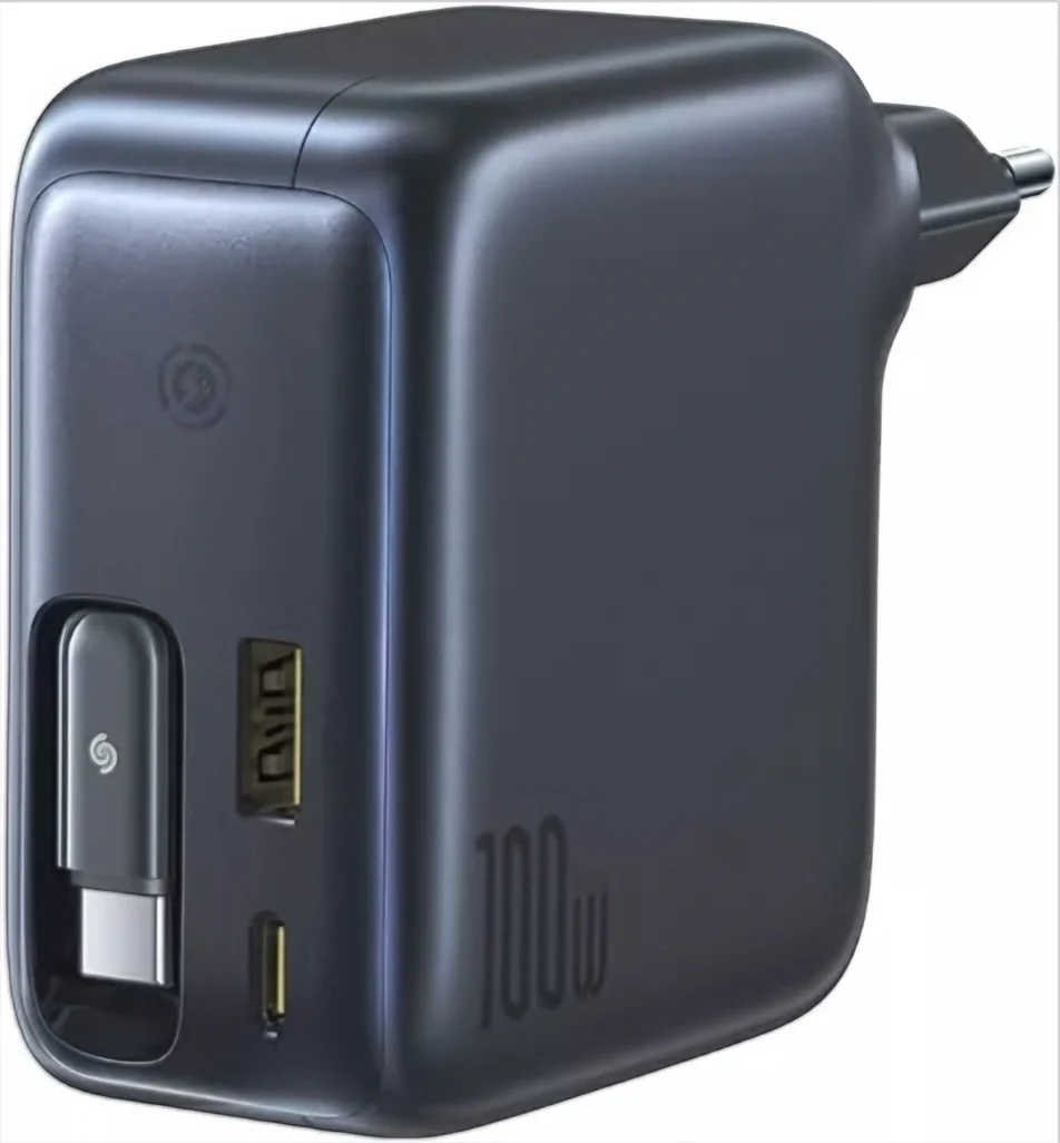 Baseus EnerCore CJ11 Network Charger with USB-C Cable, 100W, 1 x USB-A - 2 x USB-C, Black E0120M00 - Image 2