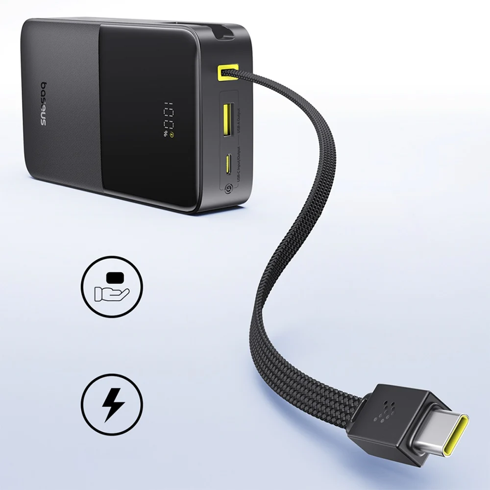 Baseus EnerFill Bipow2 Pro External Battery, 20000mAh, 22.5W, QC + PD, 1 x USB-A - 2 x USB-C, Black E0027701 - Image 3