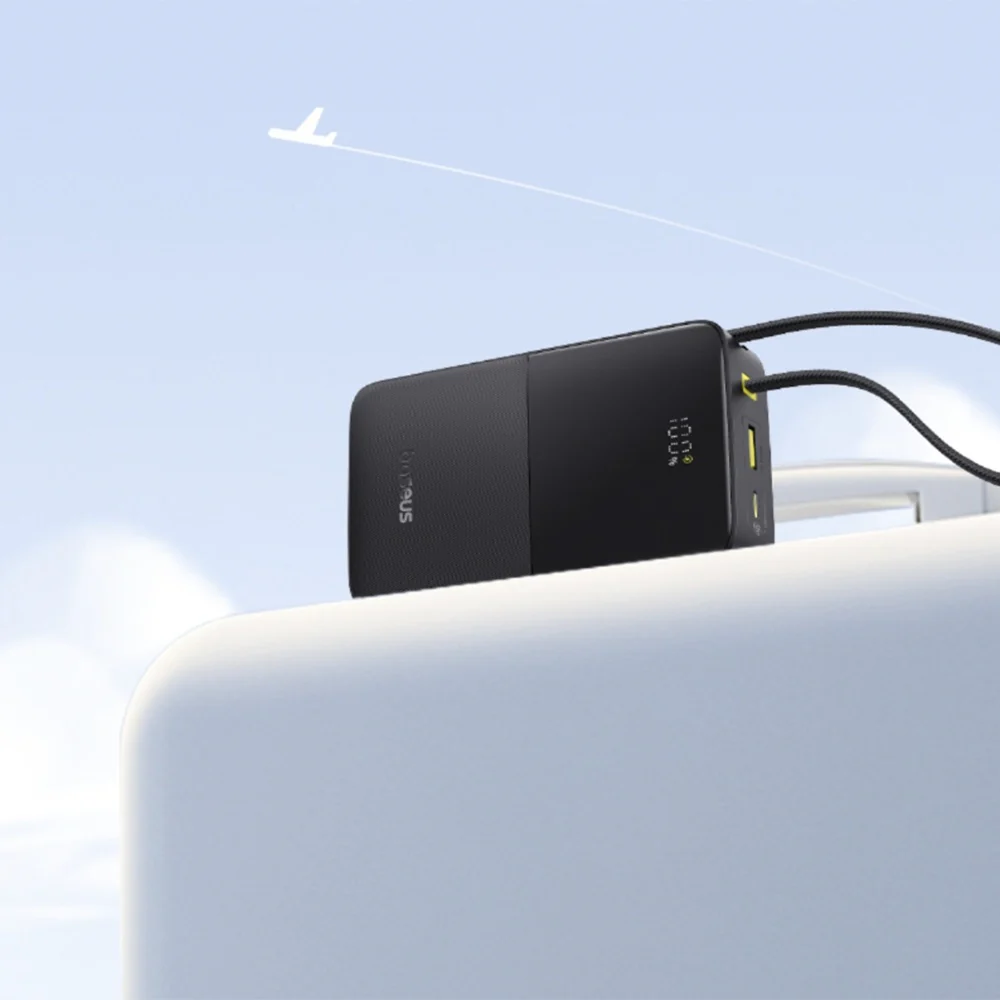 Baseus EnerFill Bipow2 Pro External Battery, 20000mAh, 22.5W, QC + PD, 1 x USB-A - 2 x USB-C, Black E0027701 - Image 6