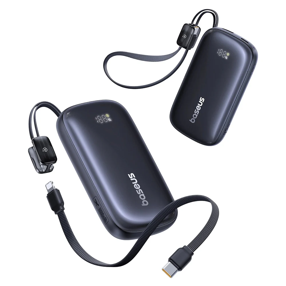 Baseus EnerFill FC21 Qpow 3 Ultra External Battery, 10000mAh, 45W, QC + PD, 1 x USB-A - 1 x USB-C, Black E0027Q00 - Image 2