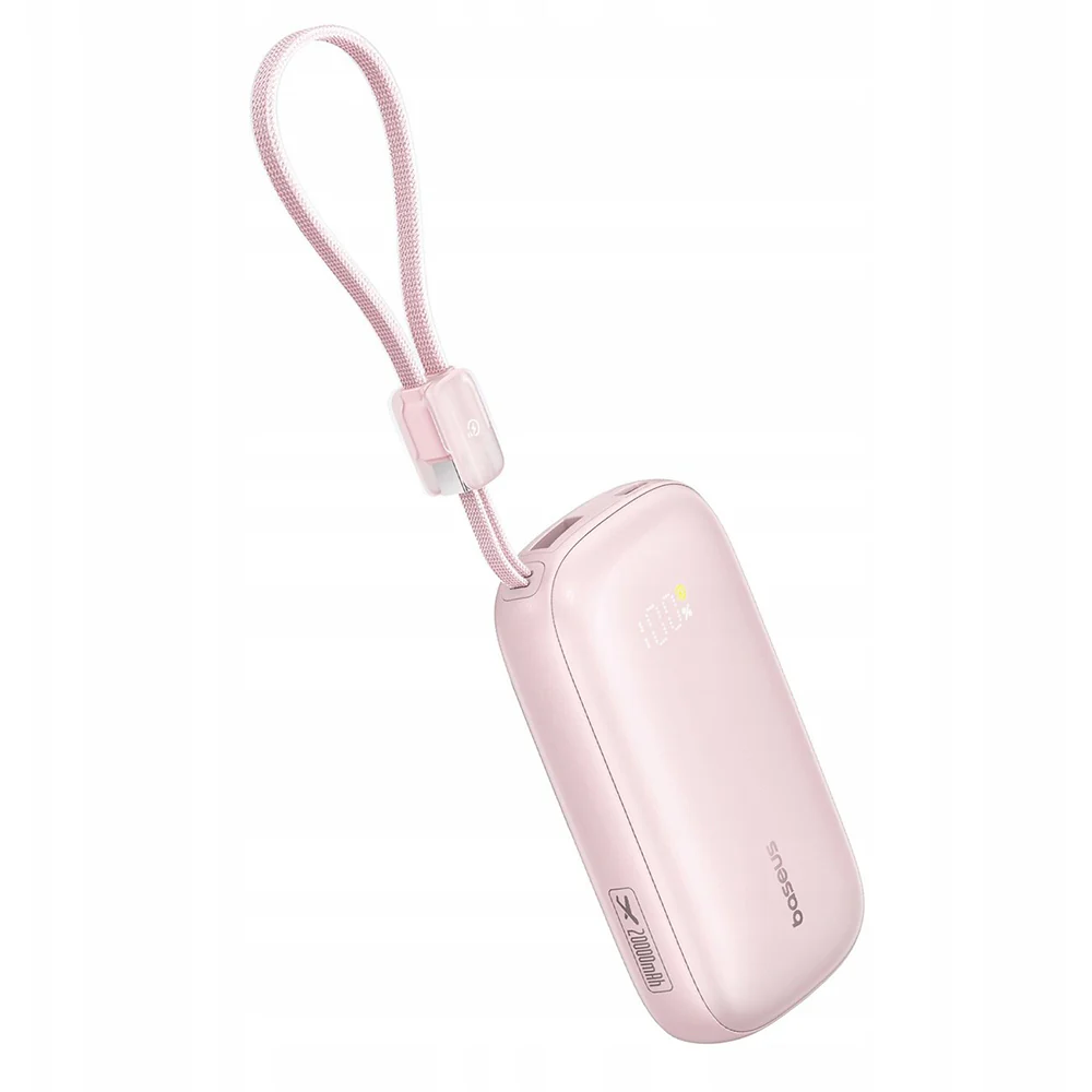 Baseus EnerFill FC21 Qpow 3 Ultra External Battery, 10000mAh, 45W, QC + PD, 1 x USB-A - 1 x USB-C, Pink E0027Q02 - Image 2