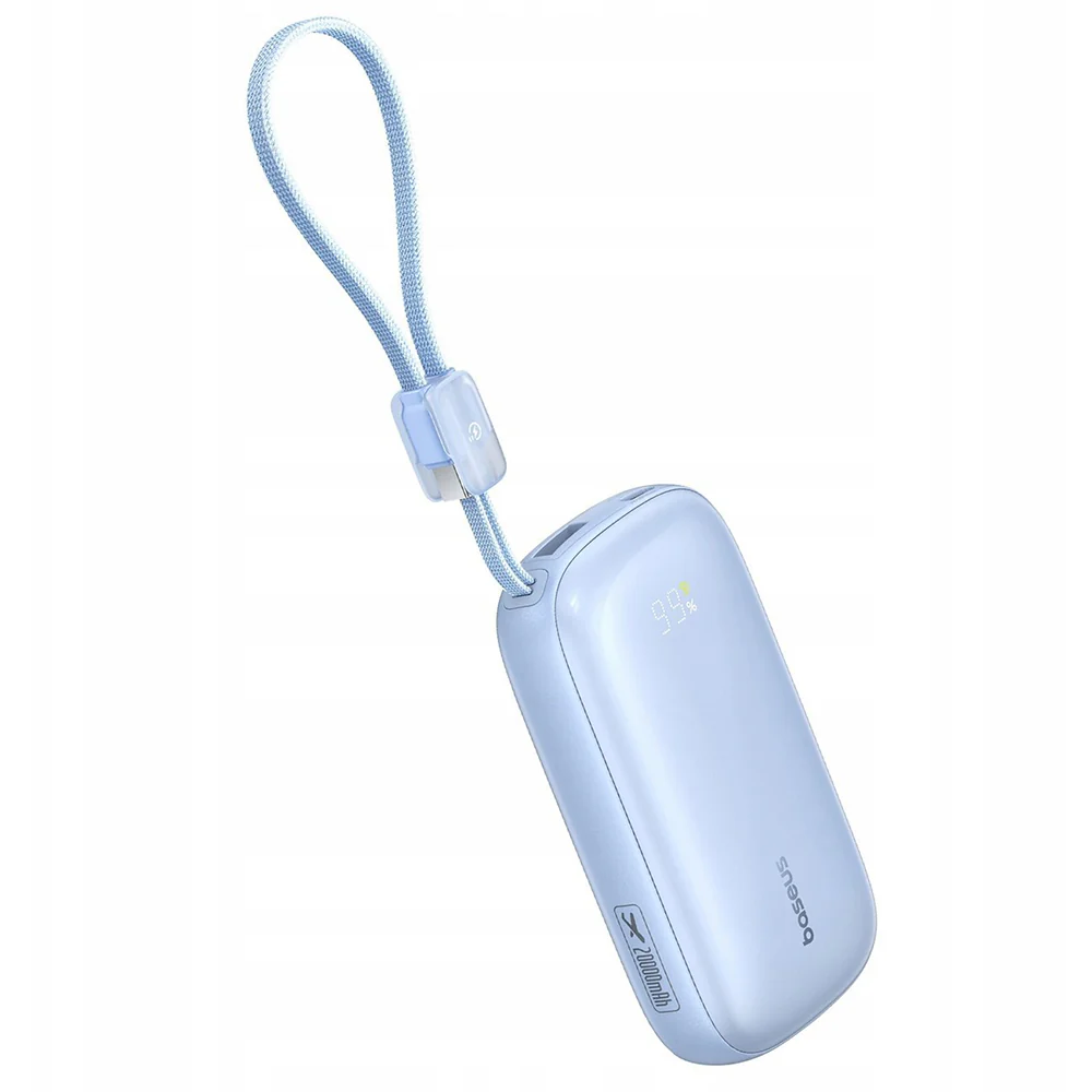 Baseus EnerFill FC21 Qpow 3 Ultra External Battery, 20000mAh, 22.5W, QC + PD, 1 x USB-A - 1 x USB-C, Blue E0027M03 - Image 2