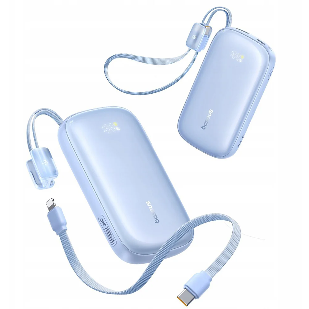 Baseus EnerFill FC21 Qpow 3 Ultra External Battery, 20000mAh, 22.5W, QC + PD, 1 x USB-A - 1 x USB-C, Blue E0027M03 - Image 3