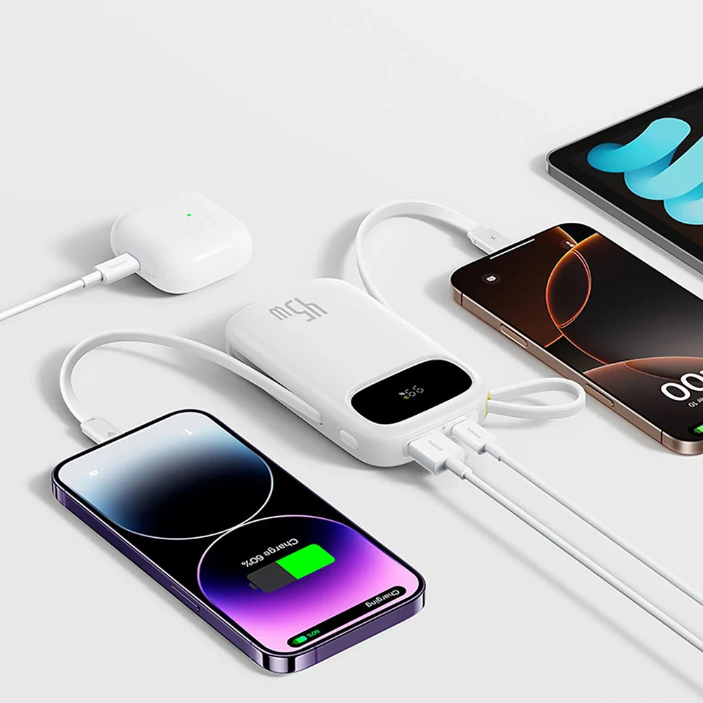 Baseus EnerFill FC31 Qpow 3 External Battery, 10000mAh, 45W, QC + PD, 1 x Lightning - 1 x USB-A - 2 x USB-C, Black E0028C00 - Image 6